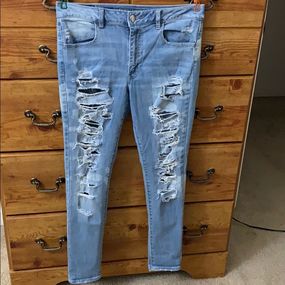 High rise skinny jeans!